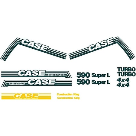 Aftermarket Decal Set Fits Case 590 Super L EXT Extendahoe Backhoe Loader 590SL DECALSET590SLEXT
